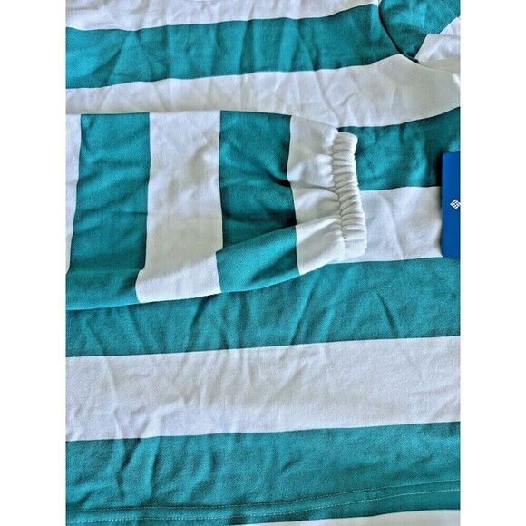 Columbia Women’s Sweatshirt & Shorts Lounge set 2 pieces  aqua green/white - Picture 5 of 12